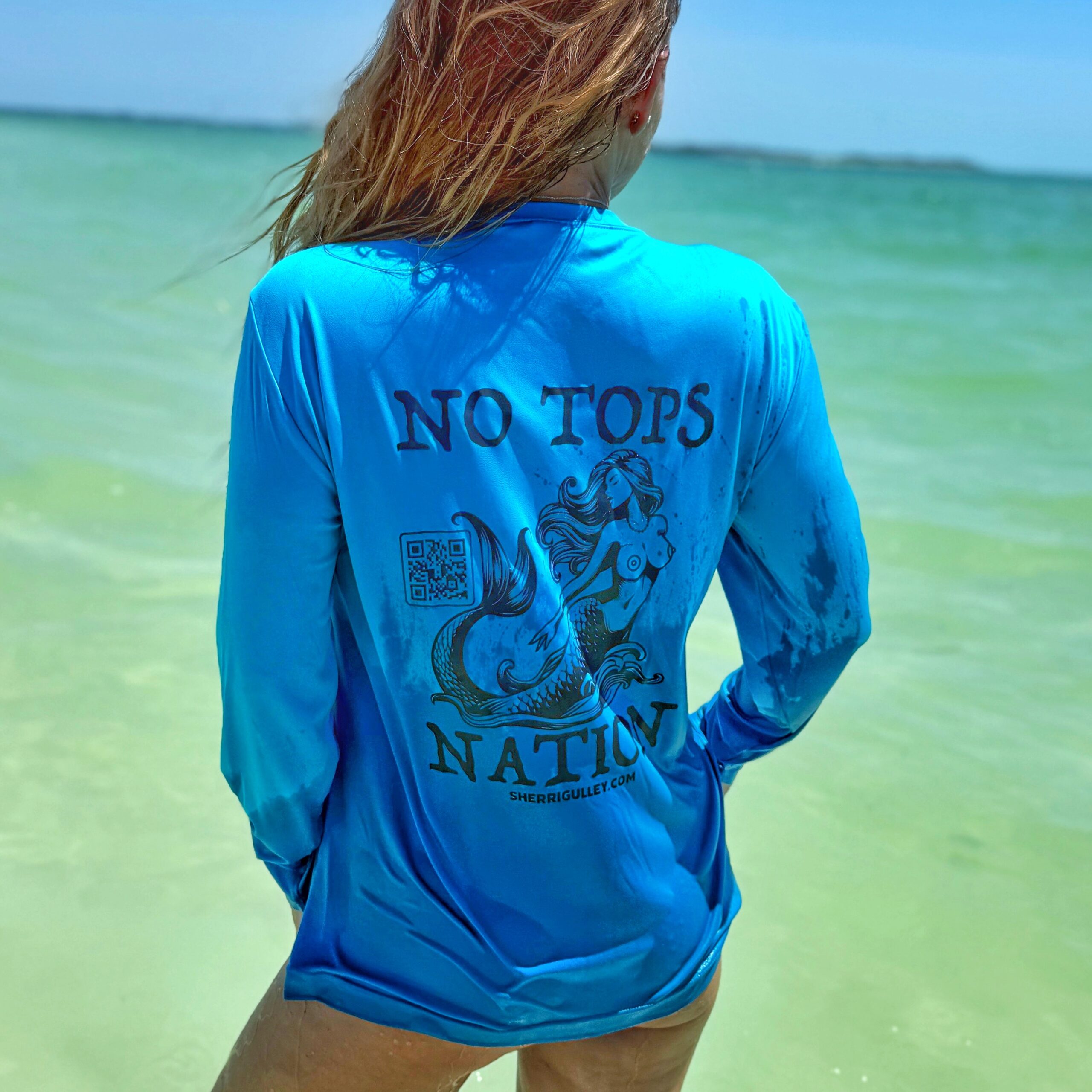 No Tops Nation Aqua Rash Guard
