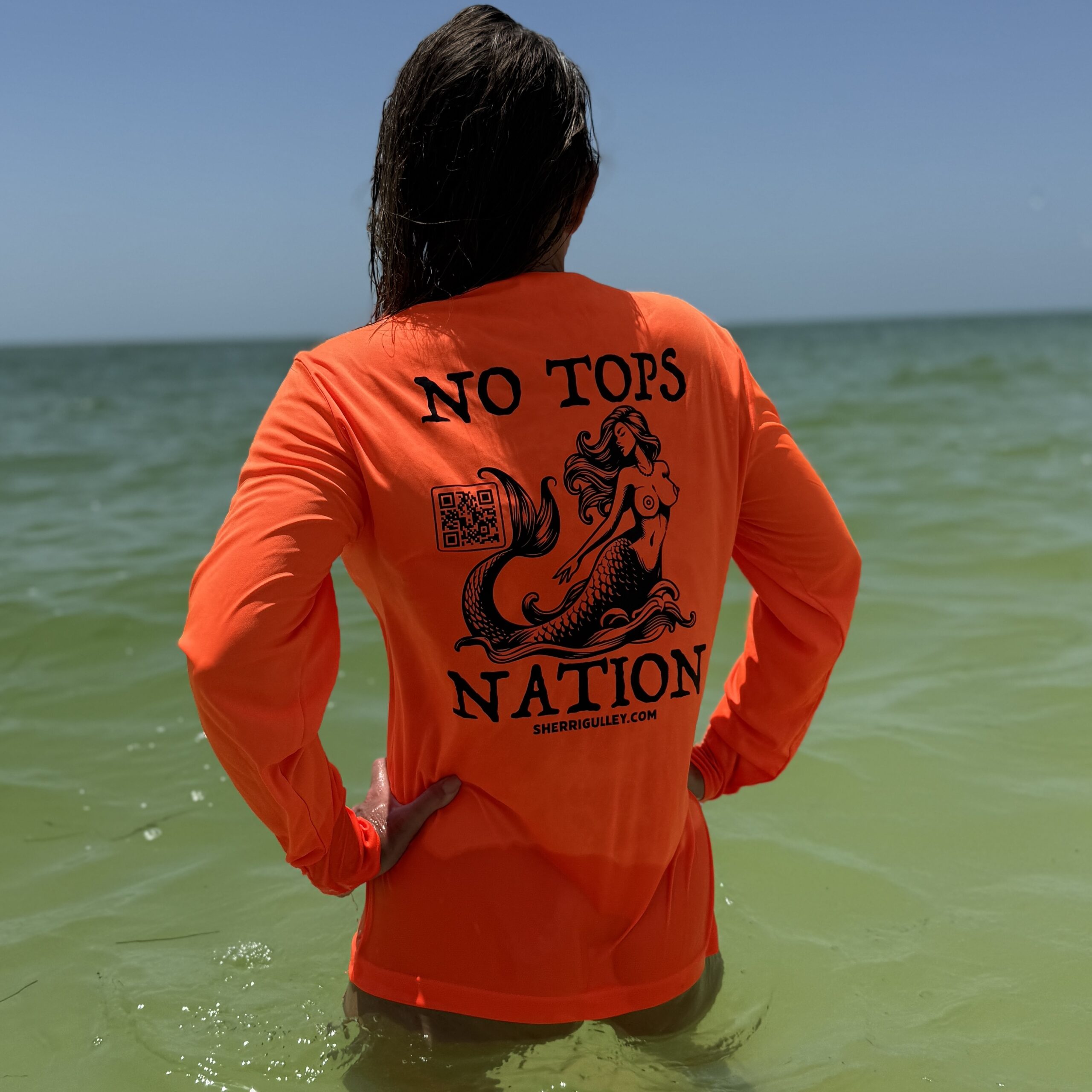 No Tops Nation Orange Rash Guard